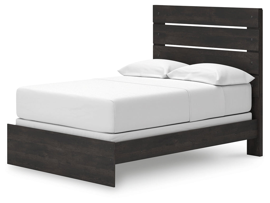 Delmorta Dark Gray Full Panel Bed