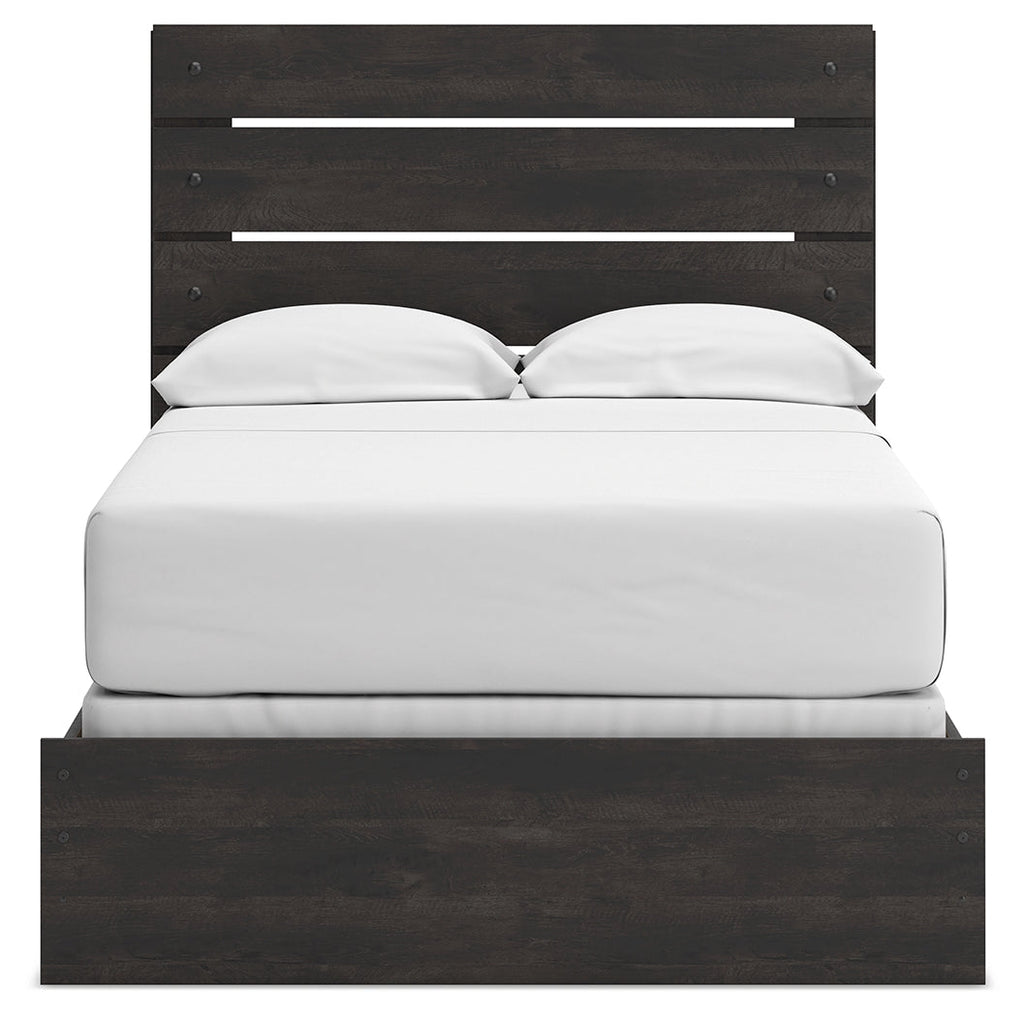 Delmorta Dark Gray Full Panel Bed