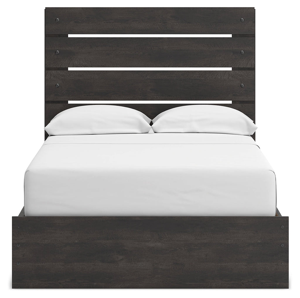 Delmorta Dark Gray Full Panel Storage Youth Bed