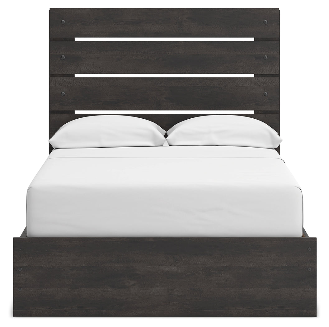 Delmorta Dark Gray Full Panel Storage Youth Bed