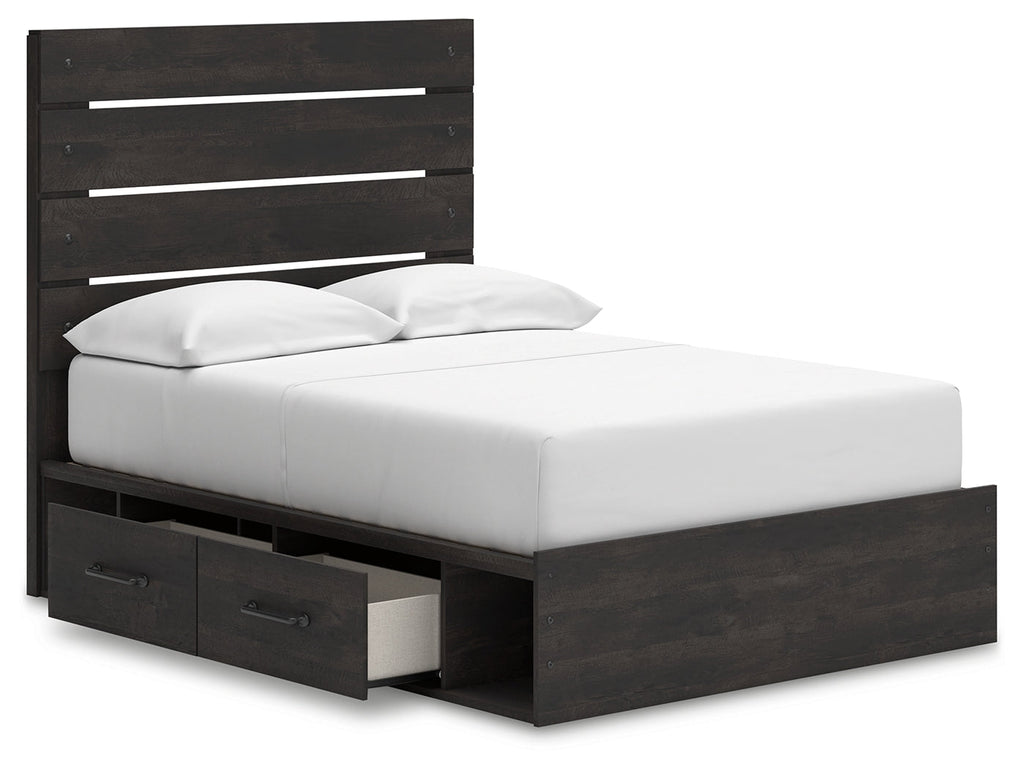 Delmorta Dark Gray Full Panel Storage Youth Bed