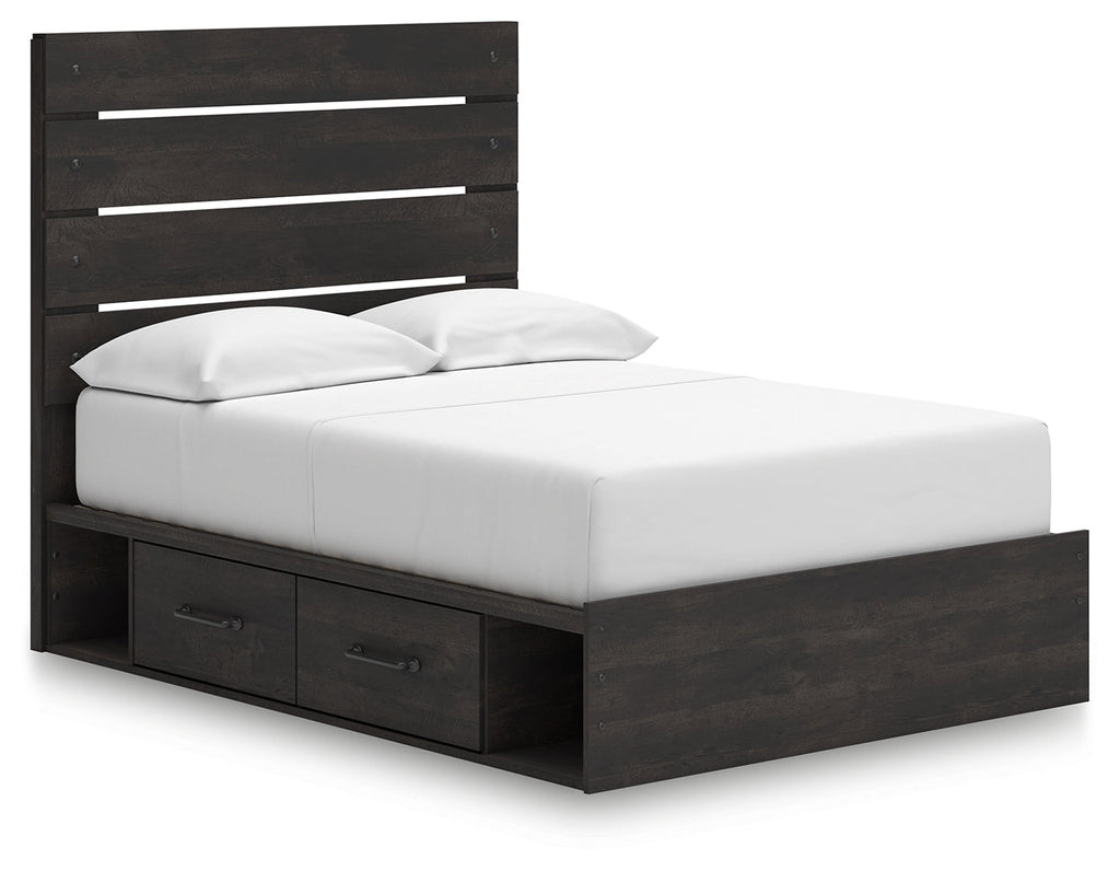 Delmorta Dark Gray Full Panel Storage Youth Bed