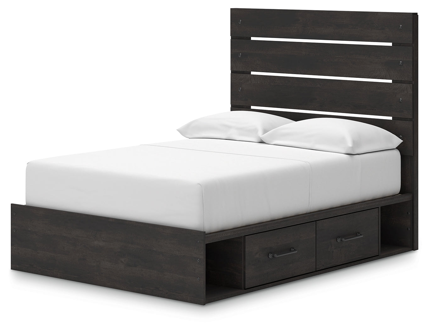 Delmorta Dark Gray Full Panel Youth Bed w/Storage