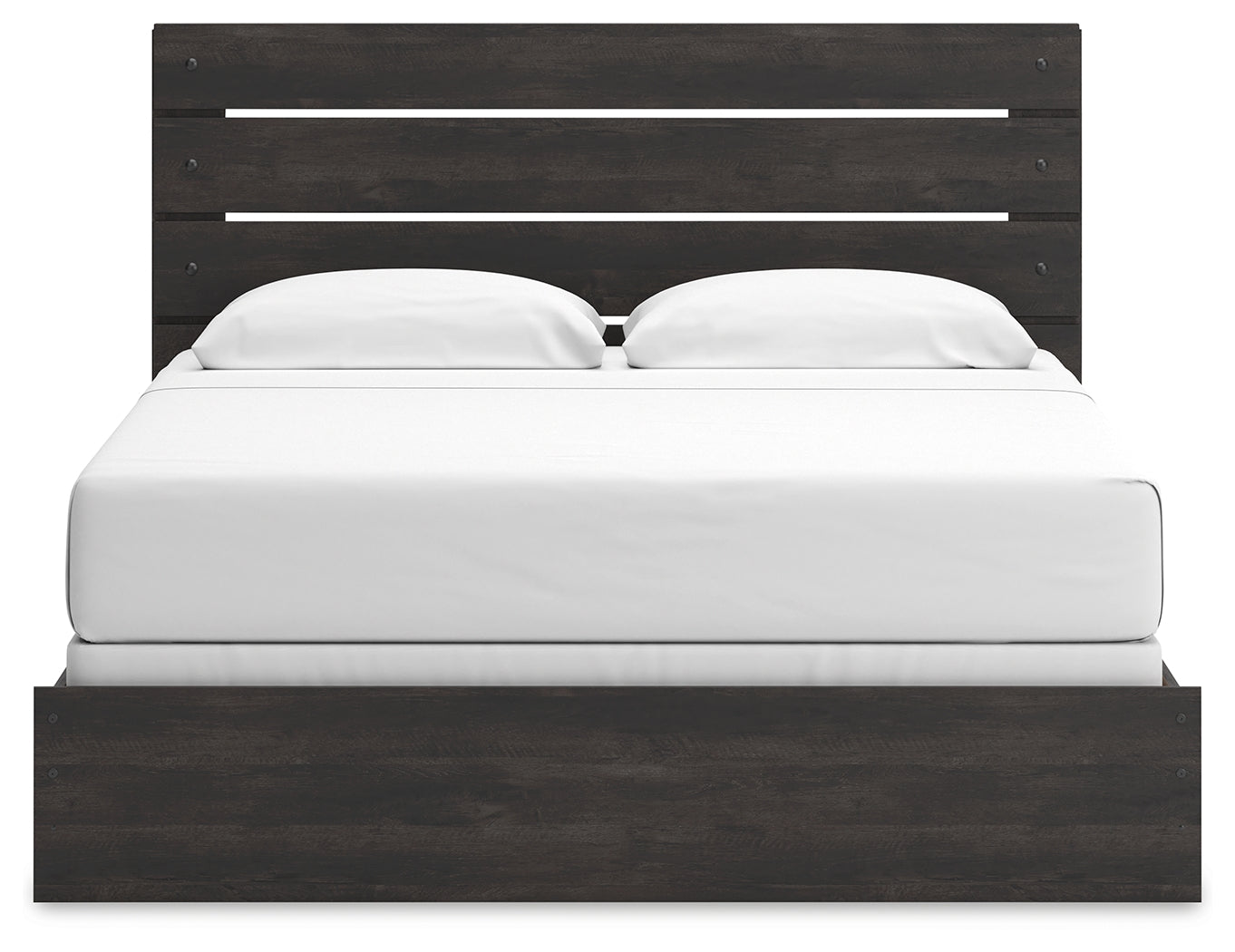 Delmorta Dark Gray King Panel Bed
