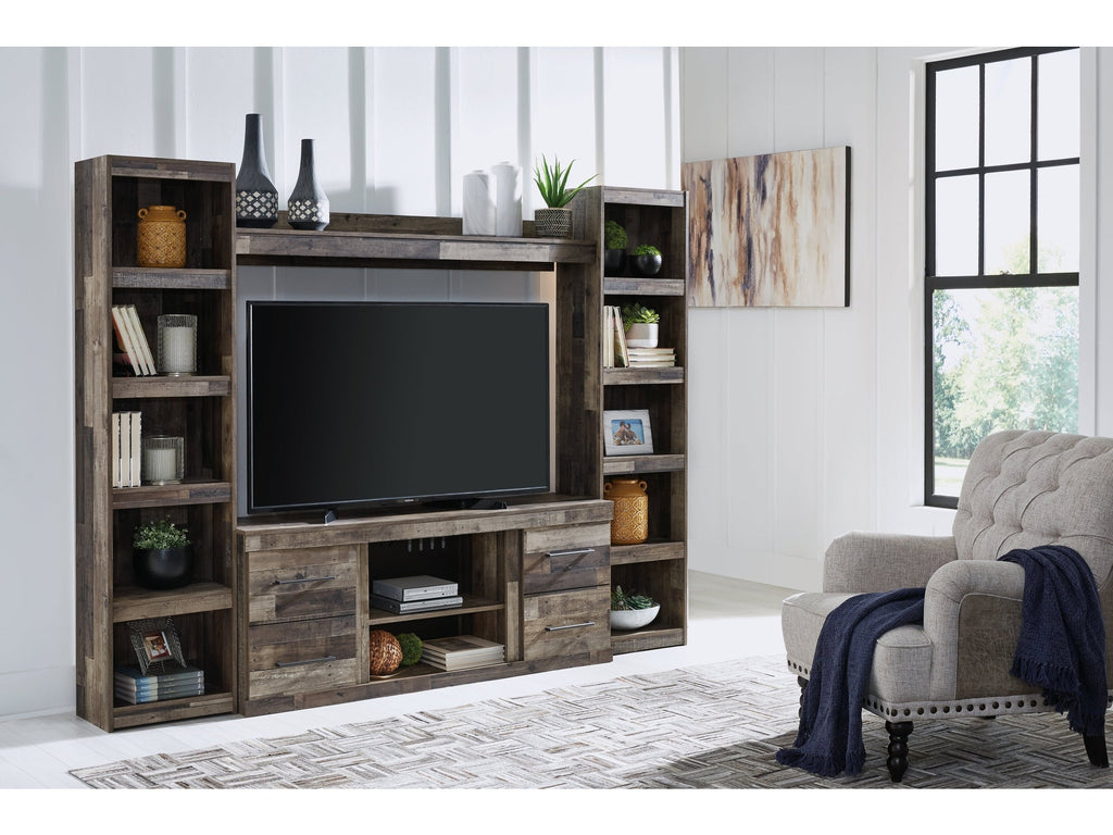 Derekson Multi Gray 4-Piece Entertainment Center