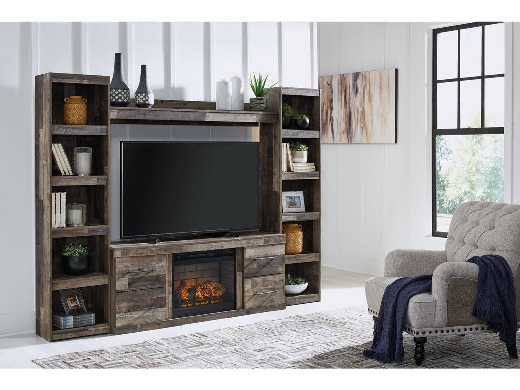 Derekson Multi 4 Pc Entertainment Center, Gray