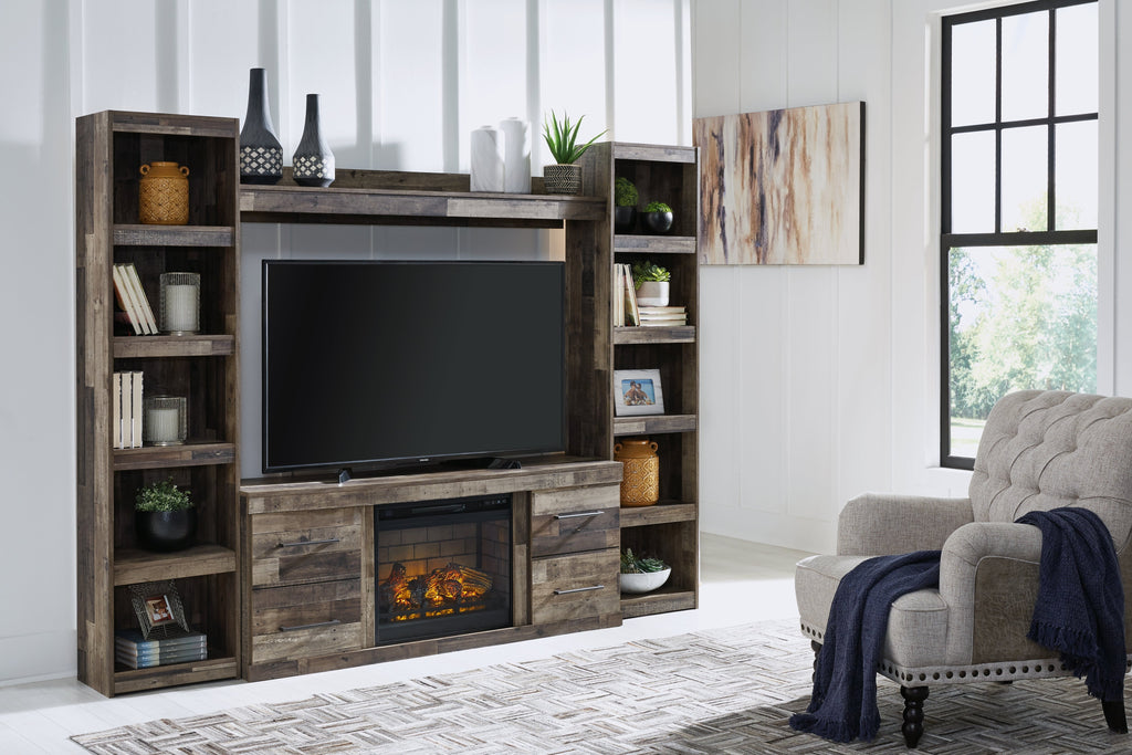 Derekson Multi 4 Pc Entertainment Center, Gray
