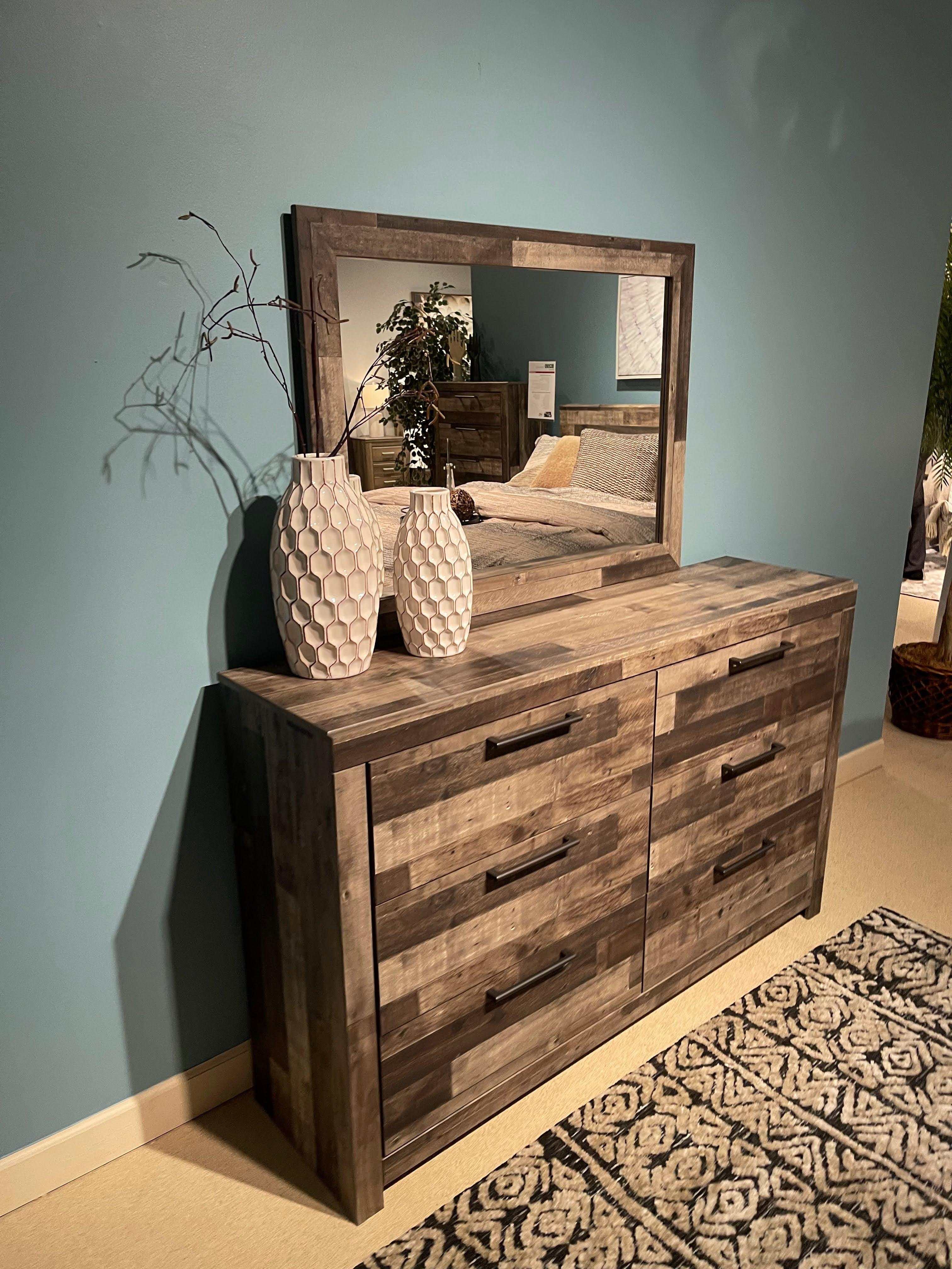 Derekson Multi Gray Dresser & Mirror