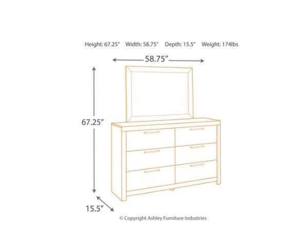 Derekson Multi Gray Dresser & Mirror