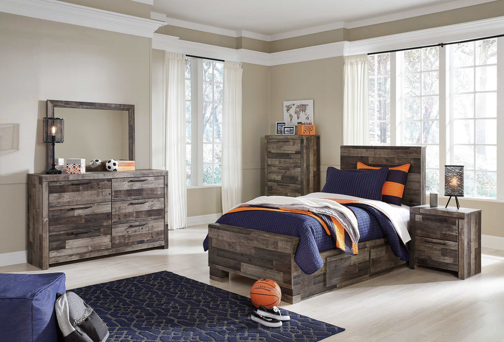 Derekson Multi Gray Dresser & Mirror