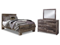 Derekson Multi Gray Full Panel Bed, Dresser and Mirror