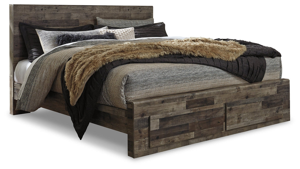 Derekson Multi King Panel Bedroom Set, Gray
