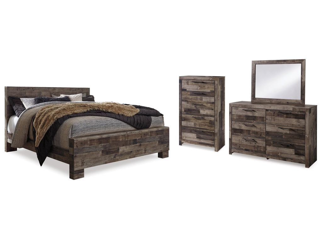Derekson Multi King Panel Bedroom Set, Gray