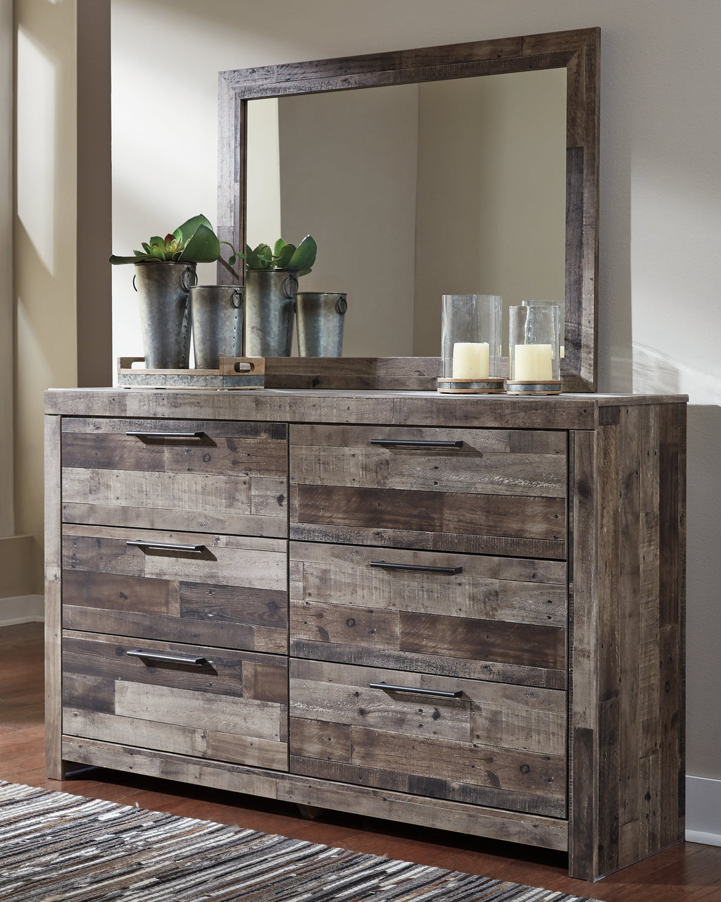 Derekson Multi King Panel Storage Bedroom Set, Gray