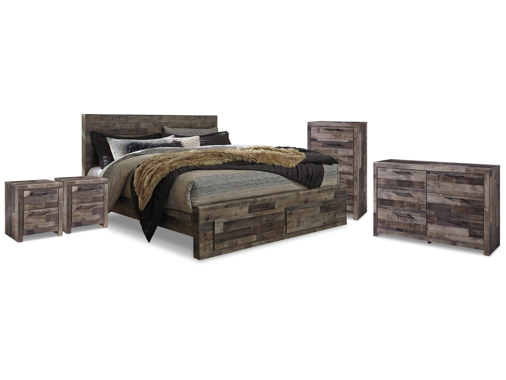 Derekson Multi King Storage Bedroom Set, Gray
