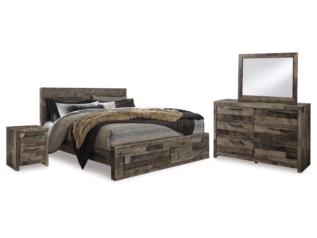 Derekson Multi King Storage Bedroom Set, Gray