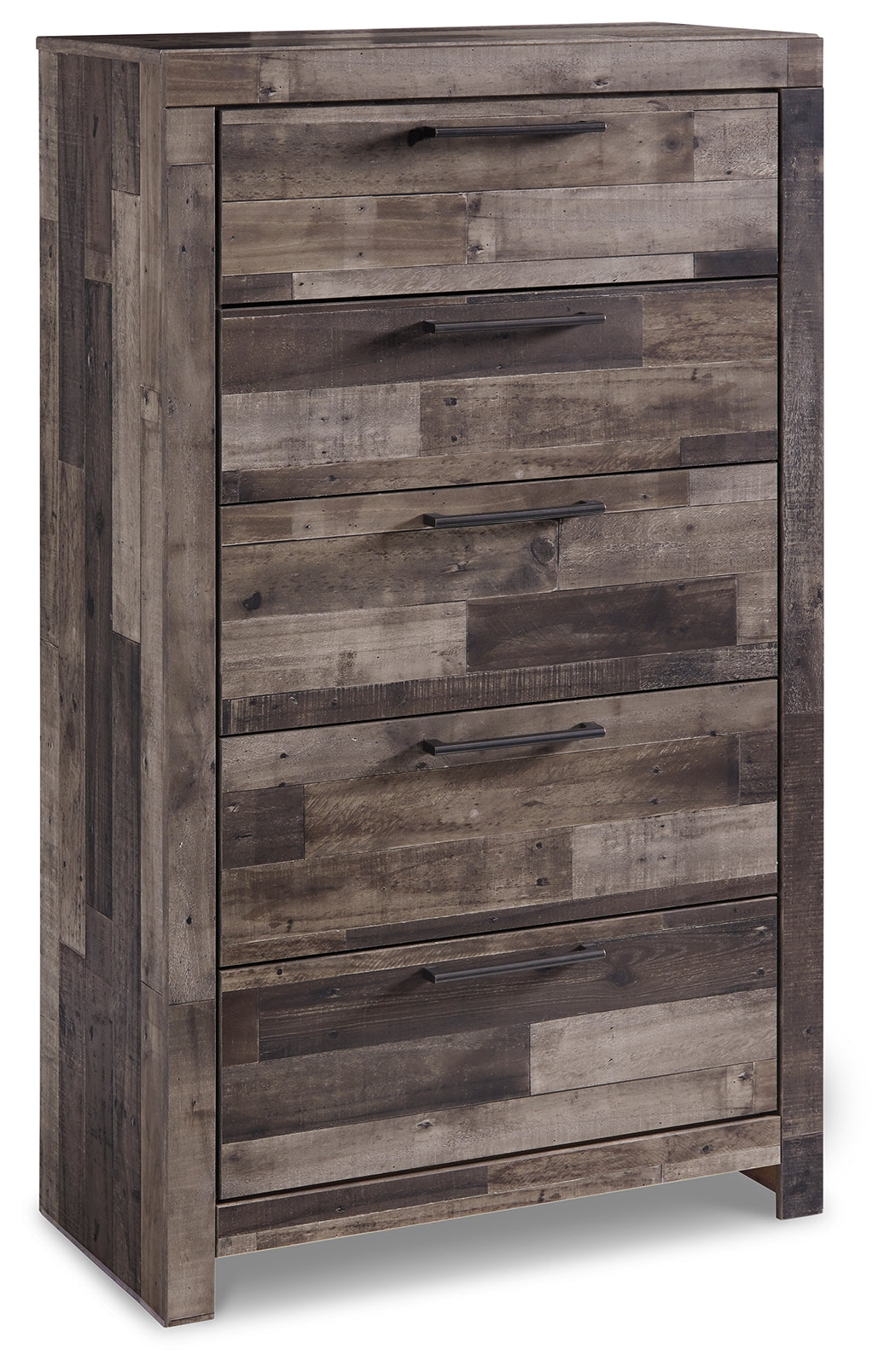 Derekson Multi Gray King Storage Bedroom Set with Dresser and Chest