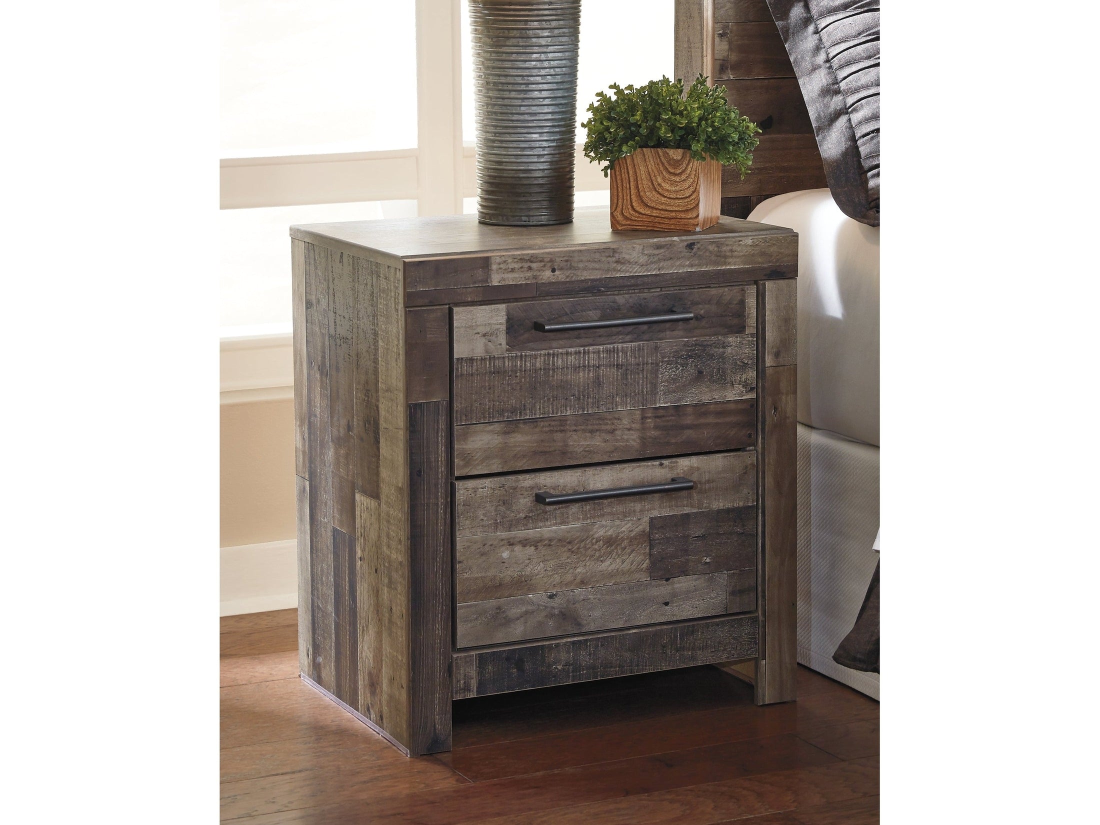 Derekson Multi Gray Nightstand