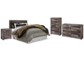 Derekson Multi Queen Panel Headboard, Dresser, Chest and Nightstand, Gray