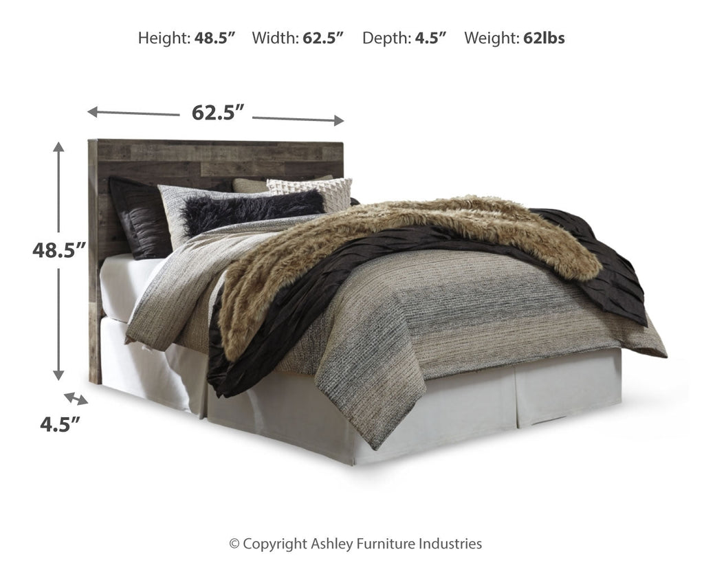 Derekson Multi Queen Panel Headboard, Dresser, Chest and Nightstand, Gray