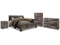 Derekson Multi Queen Panel Storage Bedroom Set, Gray