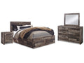 Derekson Multi Queen Panel Storage Bedroom Set, Gray