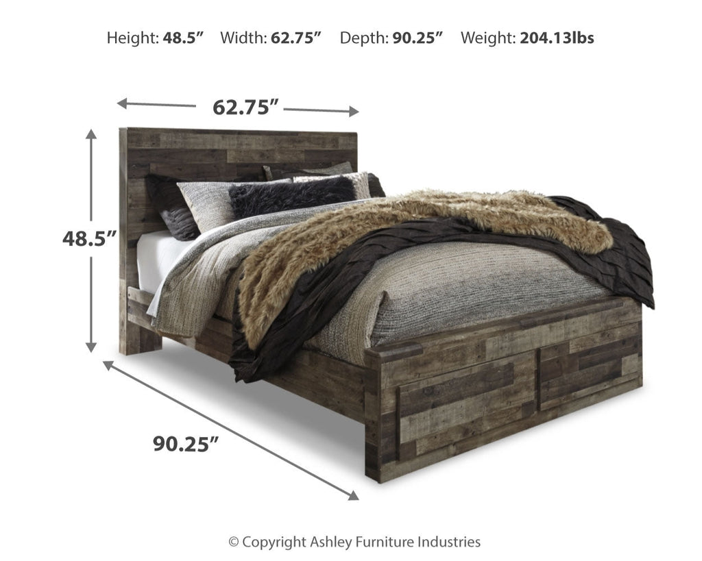 Derekson Multi Queen Panel Storage Bedroom Set, Gray