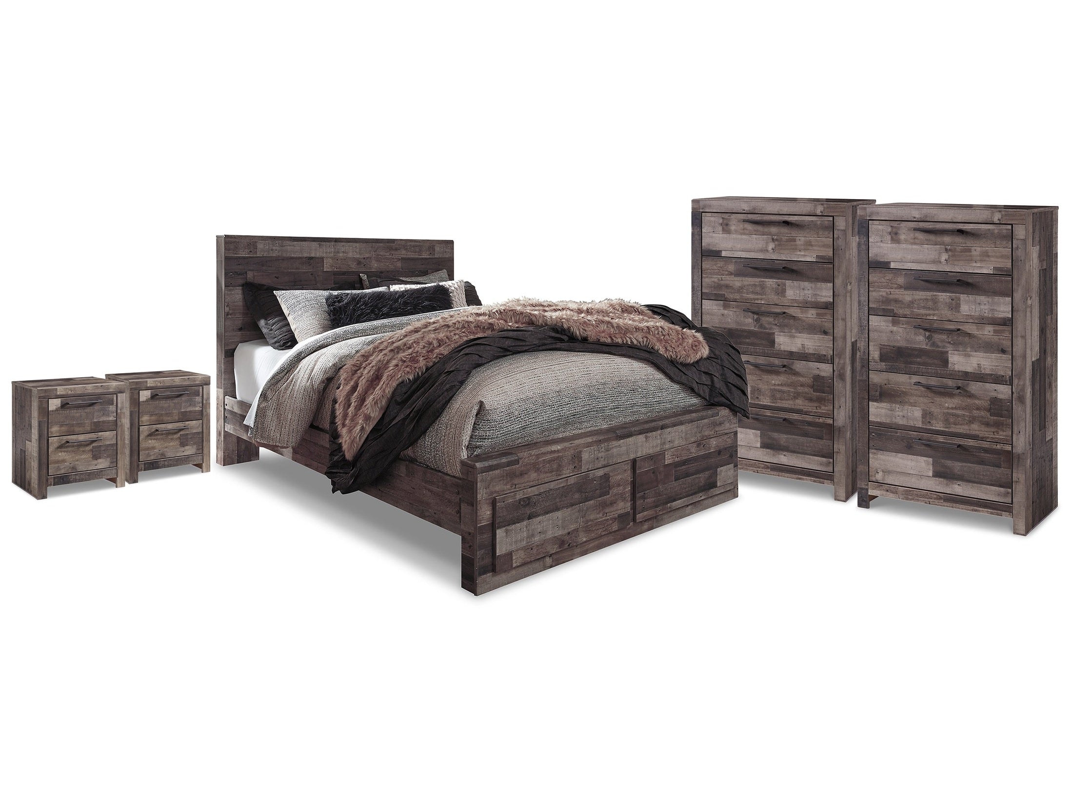 Derekson Multi Queen Storage Bedroom Set, Gray