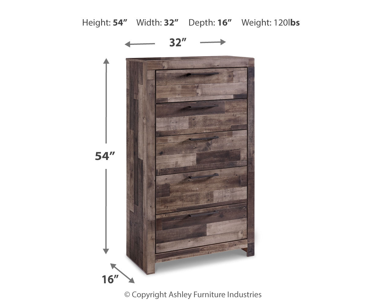 Derekson Multi Gray Twin Panel Bedroom Set with Chest