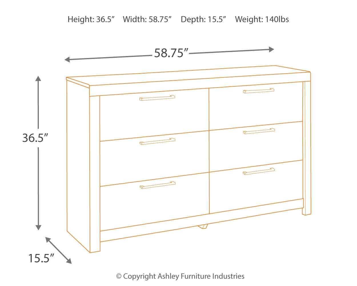 Derekson Multi Gray Twin Panel Bedroom Set with Dresser