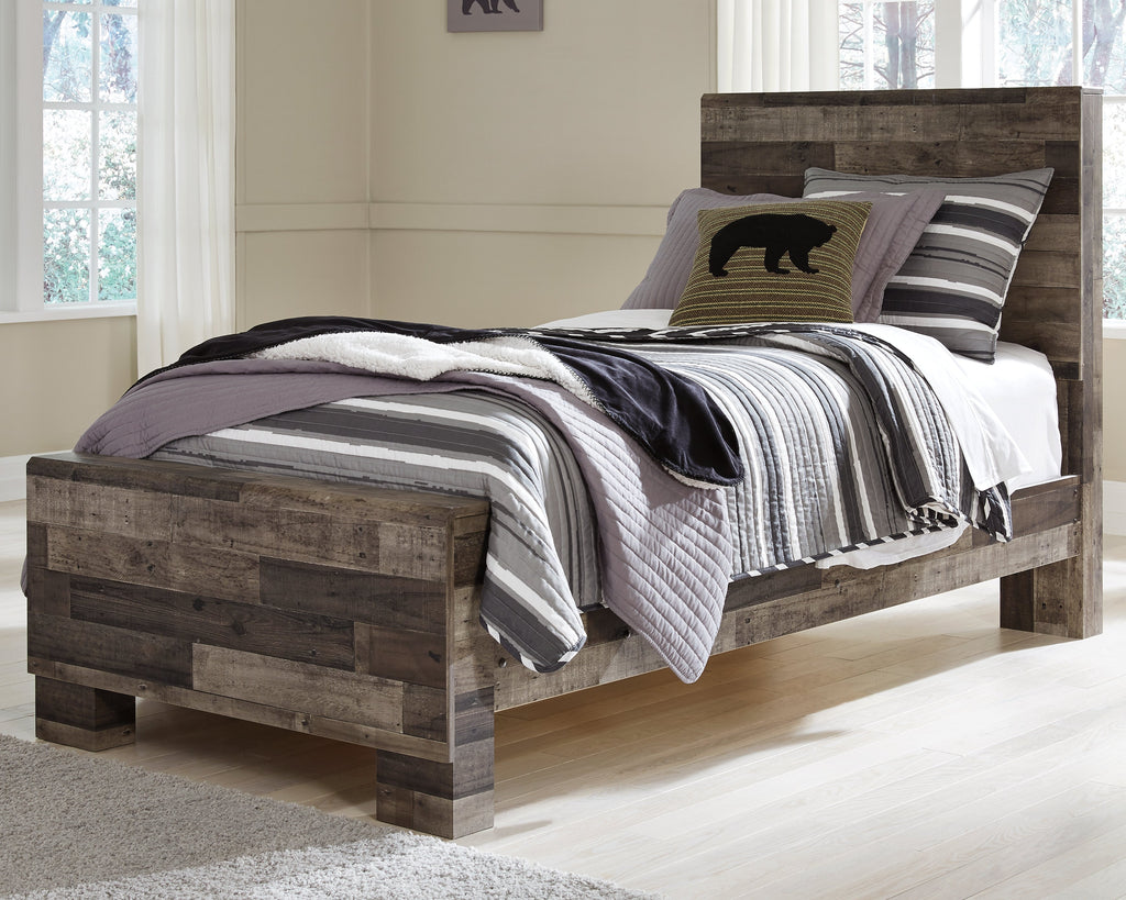 Derekson Multi Gray Twin Panel Bedroom Set with Dresser
