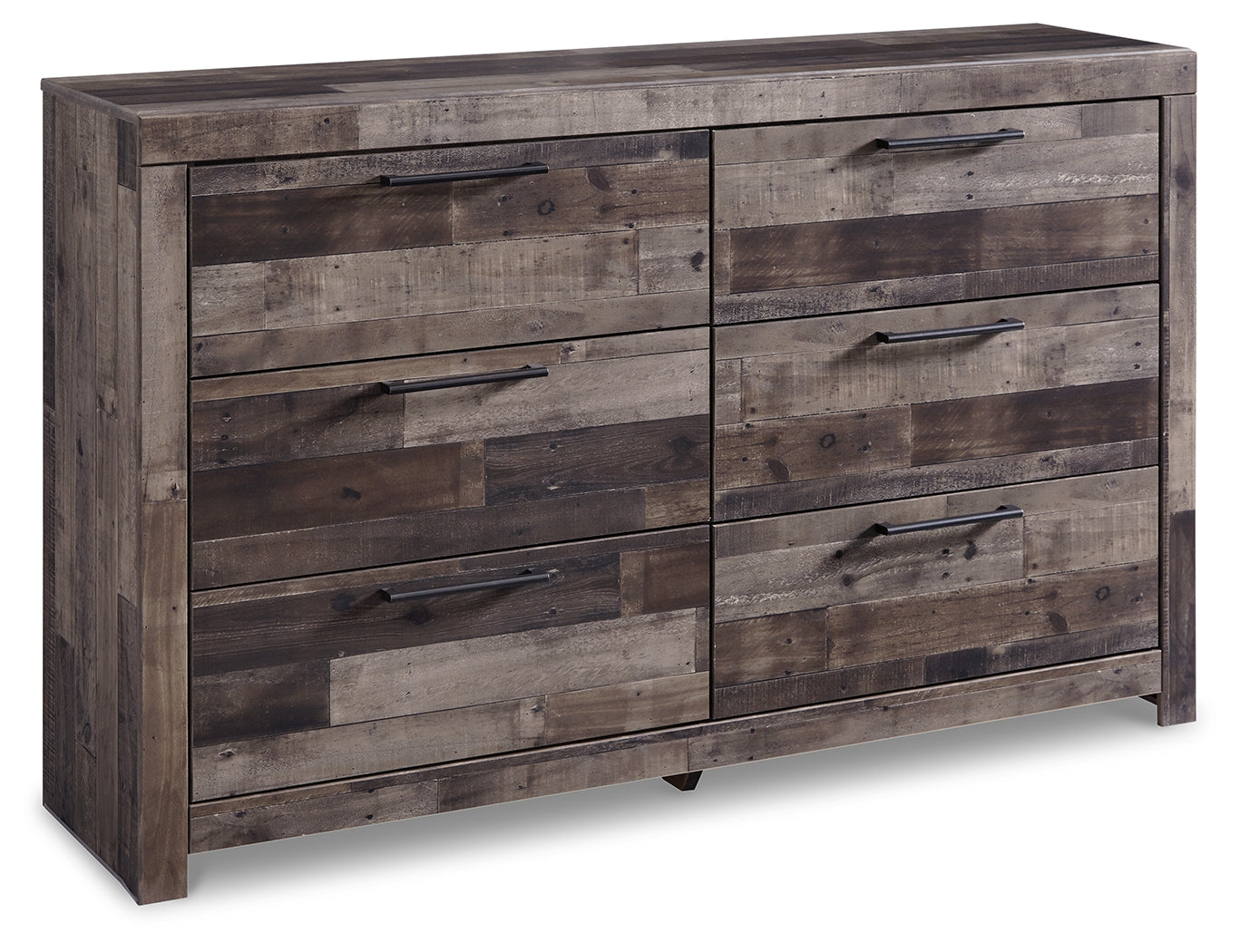 Derekson Multi Gray Twin Panel Bedroom Set with Dresser and Nightstand