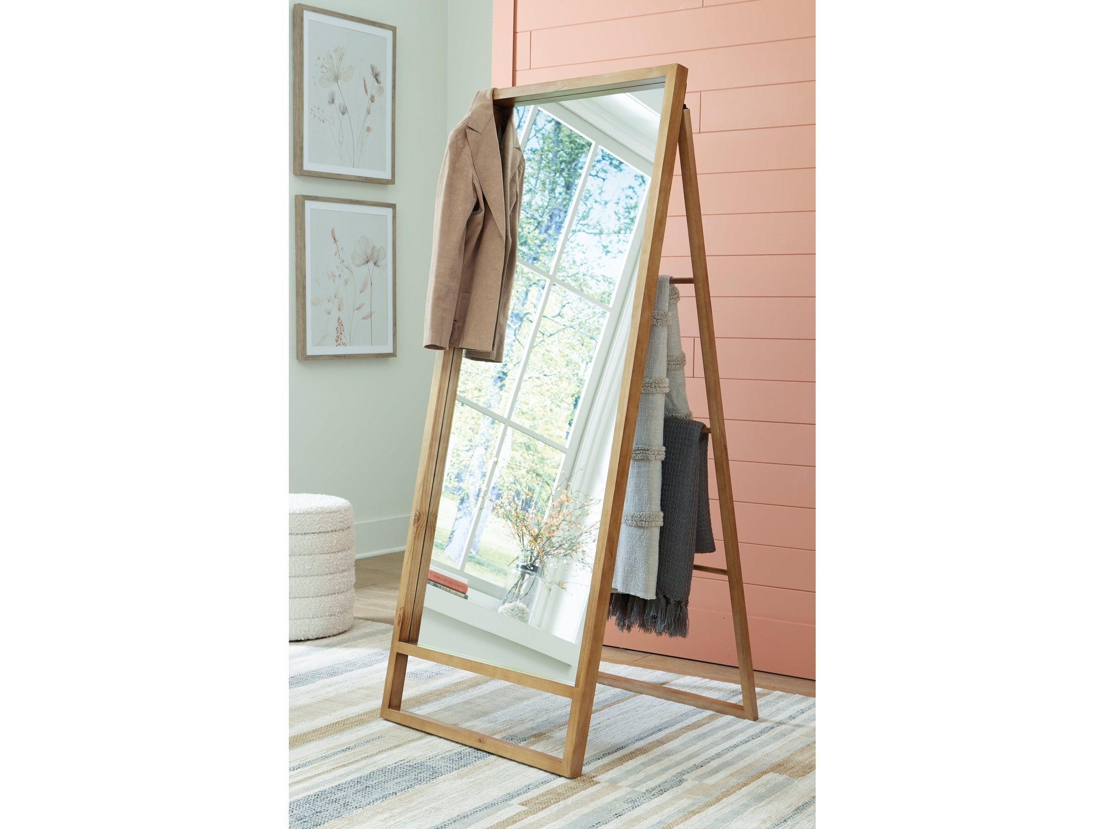 Devford Brown Floor Mirror