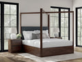 Dilenno Dark Brown California King Canopy Bed