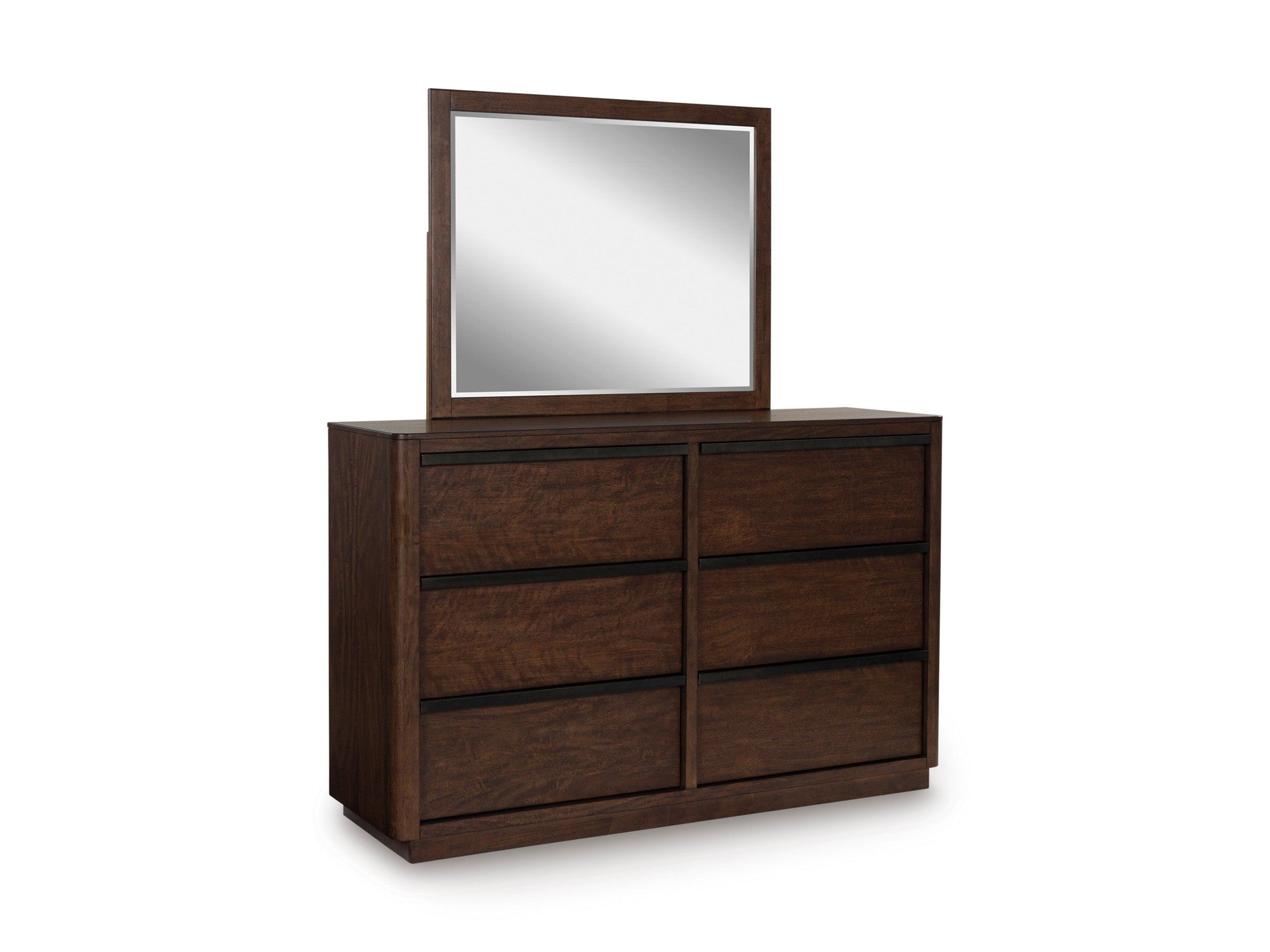 Dilenno Dark Brown Dresser and Mirror