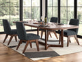 Dilenno Dark Brown Extension Dining Table and 4 Chairs