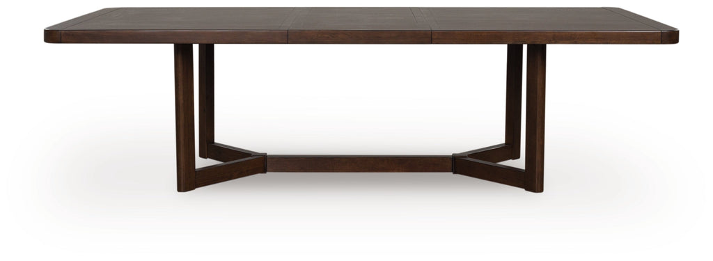 Dilenno Dark Brown Extension Dining Table and 4 Chairs
