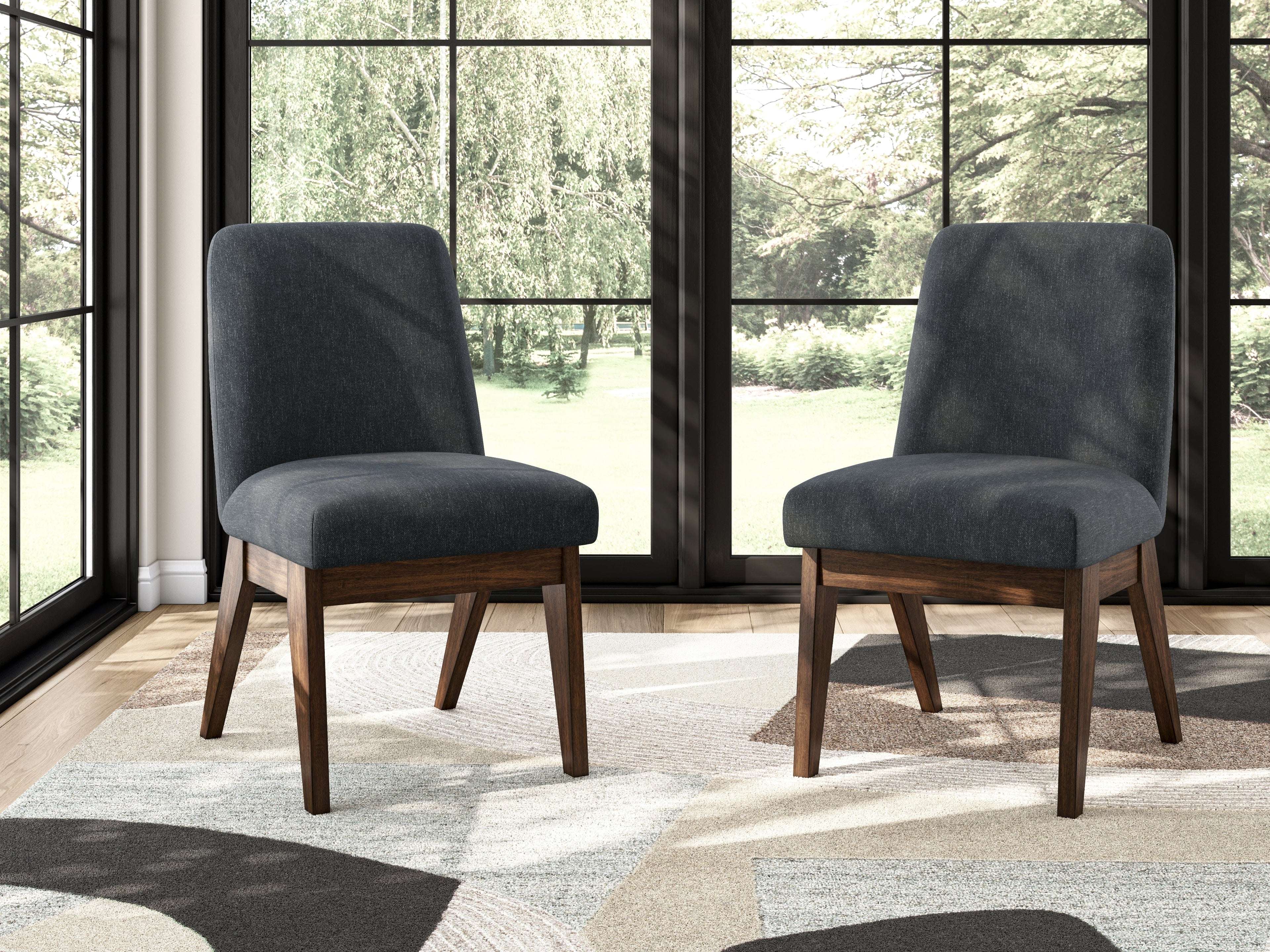 Dilenno Dark Brown Extension Dining Table and 4 Chairs