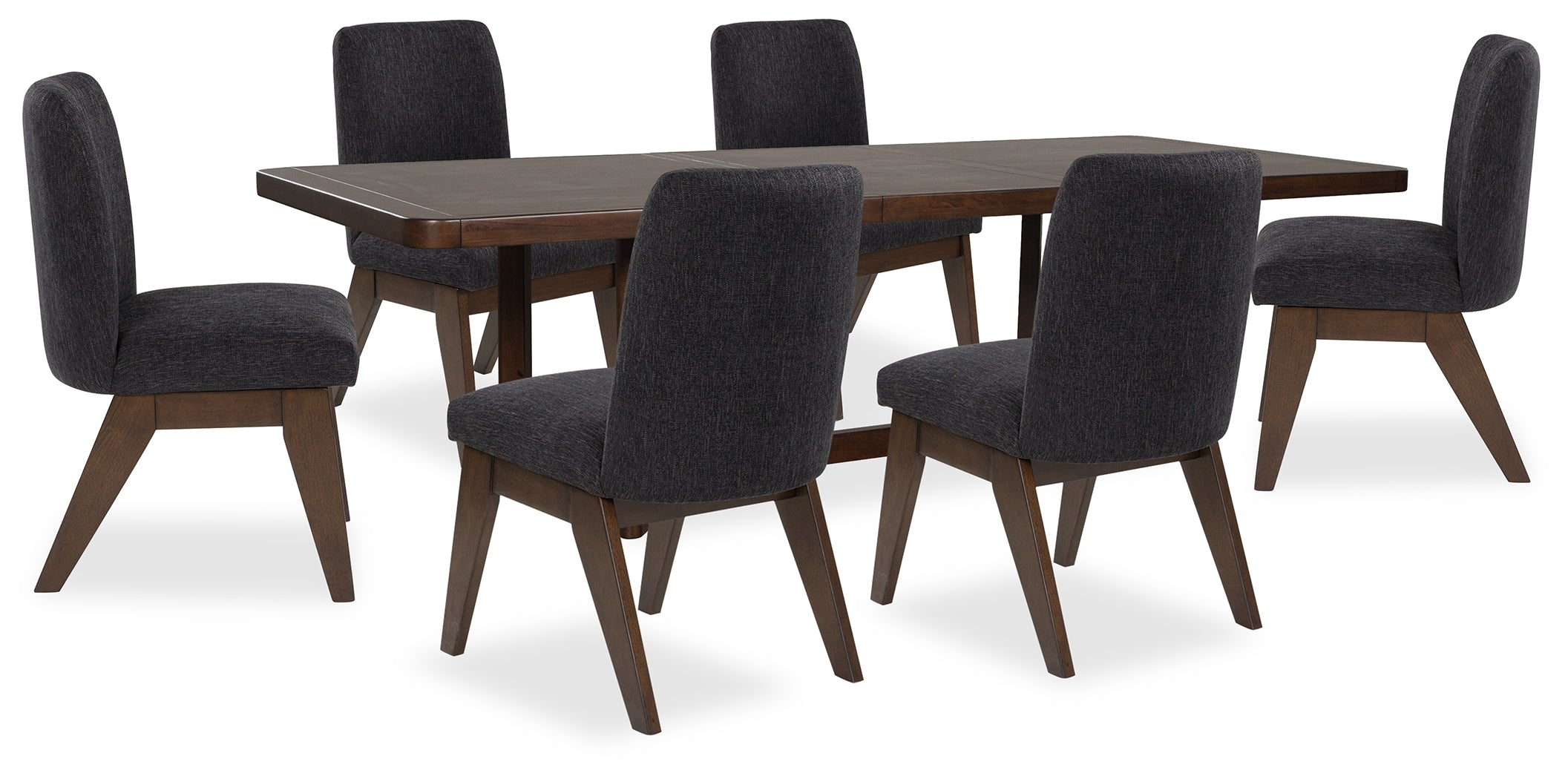 Dilenno Dark Brown Extension Dining Table and 6 Chairs