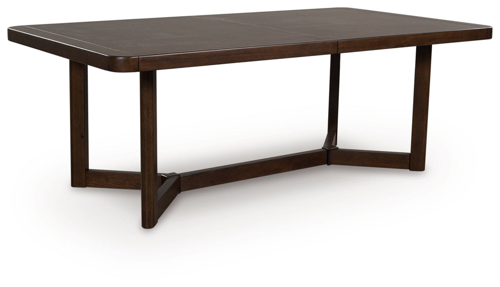 Dilenno Dark Brown Extension Dining Table and 6 Chairs