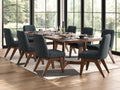 Dilenno Dark Brown Extension Dining Table and 8 Chairs