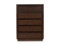 Dilenno Dark Brown Five Drawer Chest