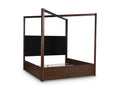 Dilenno Dark Brown King Canopy Bed