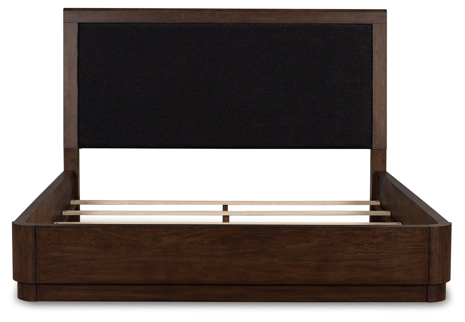 Dilenno Dark Brown Queen Upholstered Panel Bed