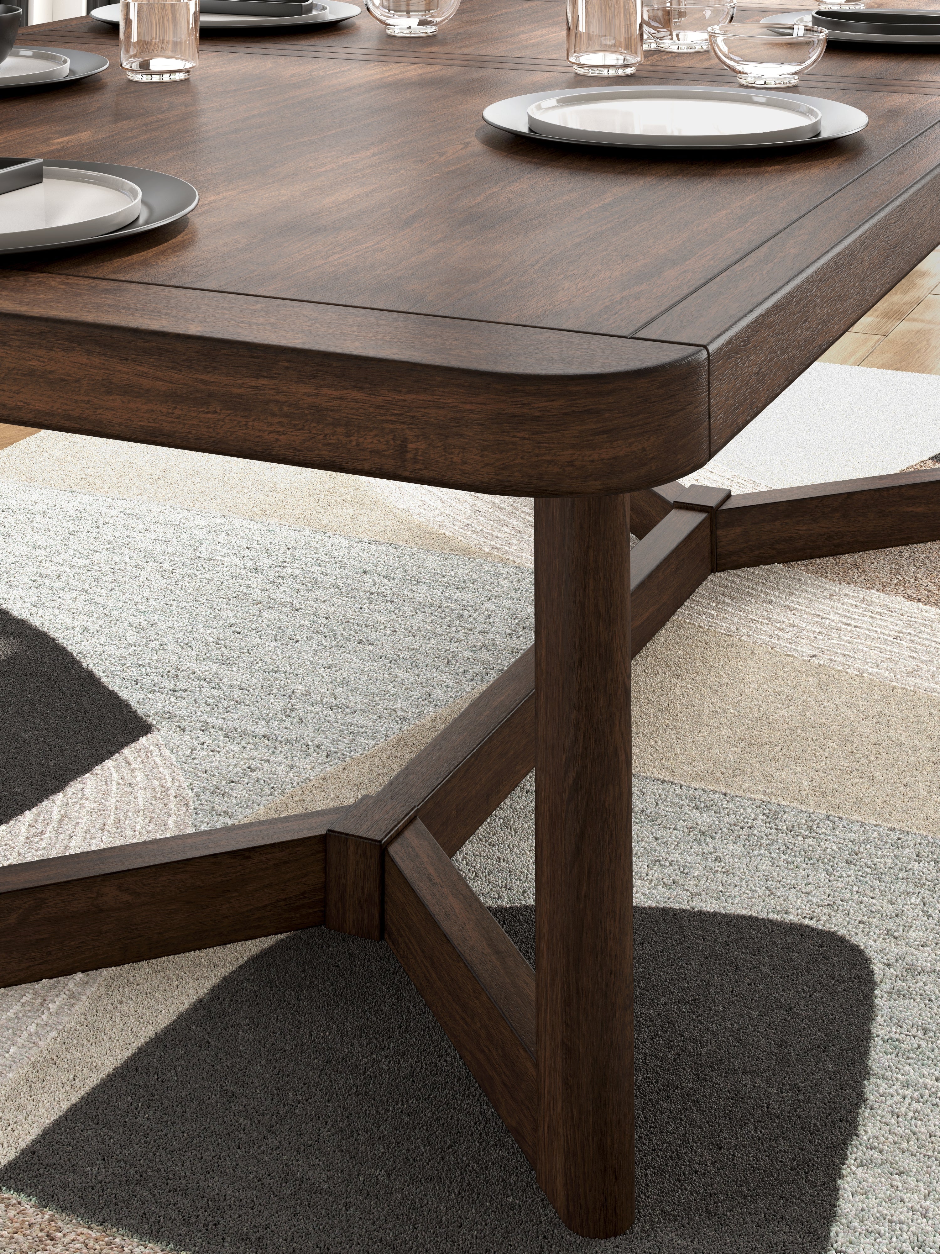 Dilenno Dark Brown RECT Dining Room EXT Table