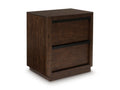 Dilenno Dark Brown Two Drawer Nightstand