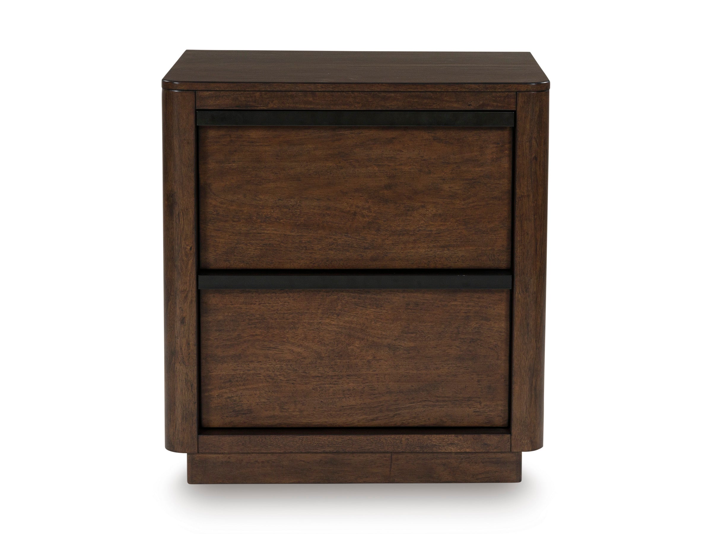 Dilenno Dark Brown Two Drawer Nightstand