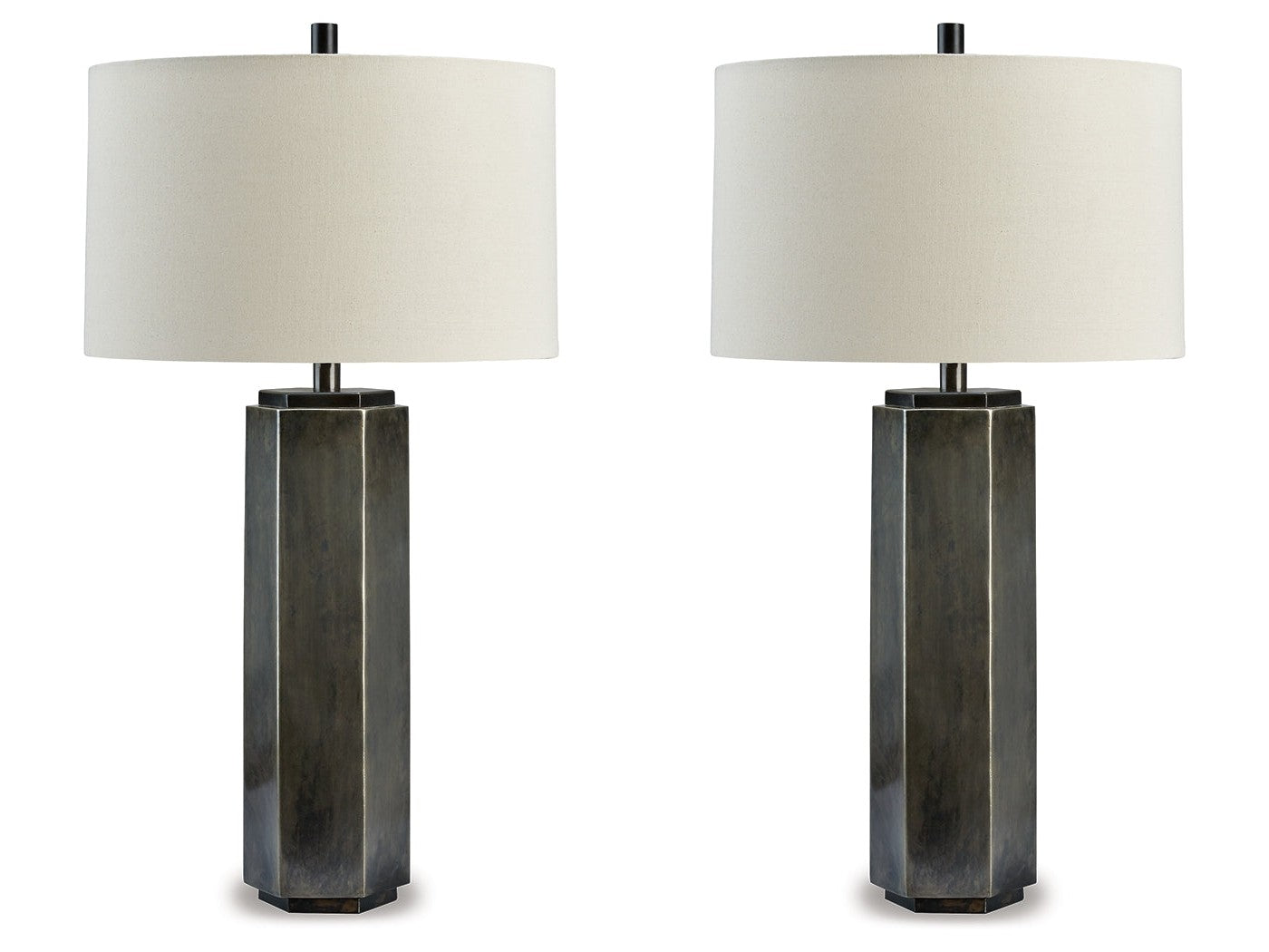 Dirkton Antique Pewter Table Lamp (Set of 2)