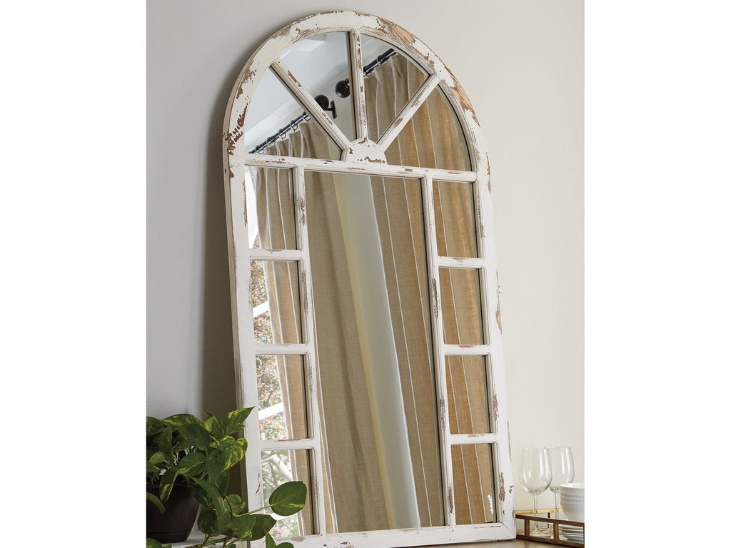 Divakar Antique White Accent Wall Mirror