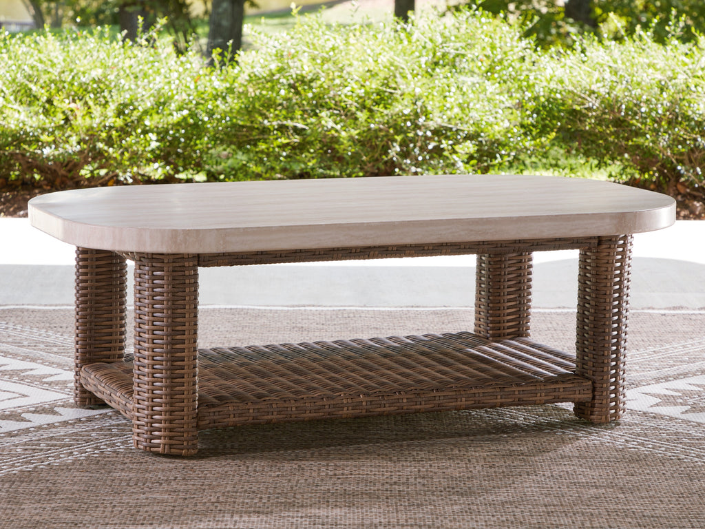 Dolan Creek Beige/Brown Rectangular Cocktail Table
